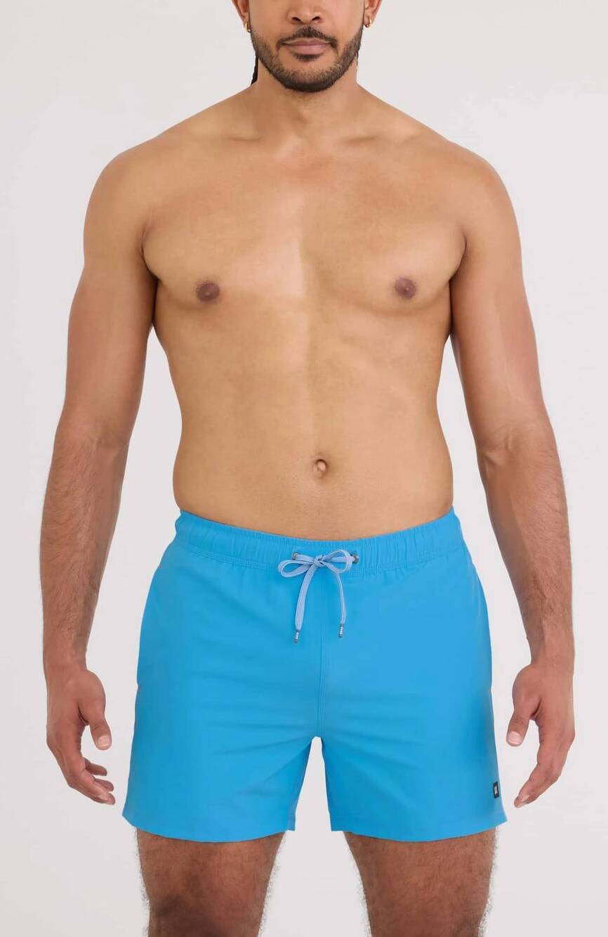 NEW SAXX oh buoy 2n1 volley swim trunks in tranquil blue